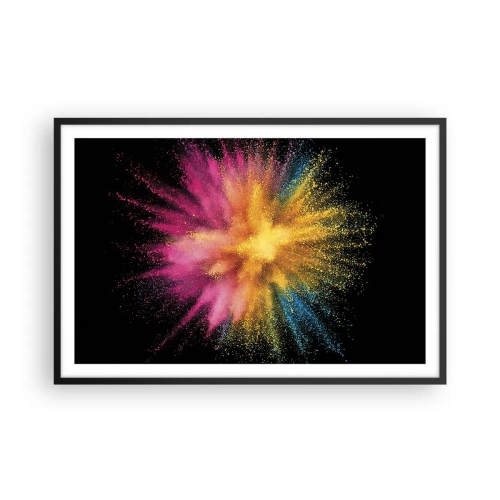Poster in einem schwarzem Rahmen - Die Geburt der Farben - 91x61 cm