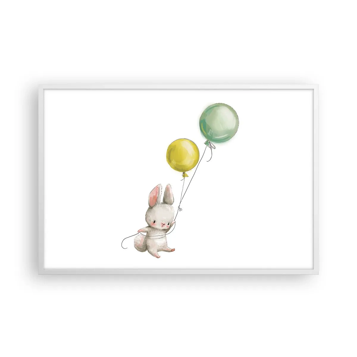 Poster in einem weißen Rahmen - Ich werde auch fliegen! - 91x61 cm