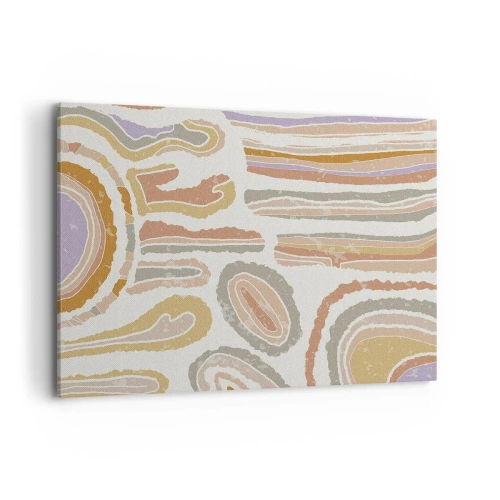 Bild auf Leinwand - Leinwandbild - Bunte Querschnitte abstrakter Formen - 120x80cm - Bunte Querschnitte - Moderne Wanddekoration für Wohnzimmer und Schlafzimmer ARTTOR