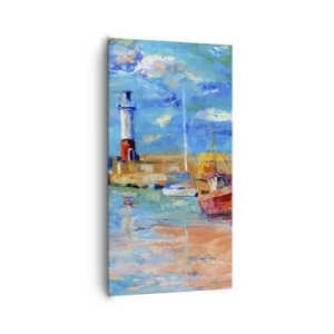 Bild auf Leinwand - Leinwandbild - Ein Nachmittag in der Regenbogenbucht - 65x120 cm