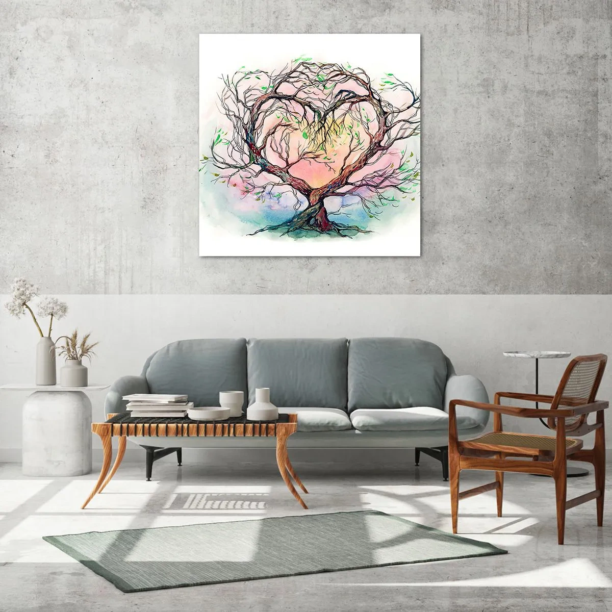 Glasbild - Bild auf glas - Gemeinsam gegen die Stürme - 70x70 cm