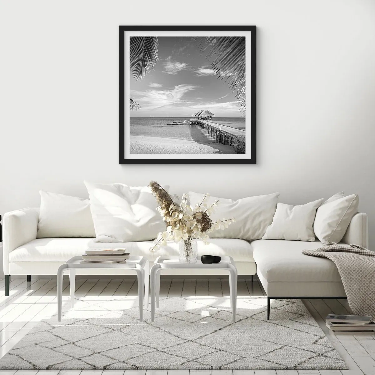 Poster in einem schwarzem Rahmen - Erinnerung oder Traum? - 60x60 cm