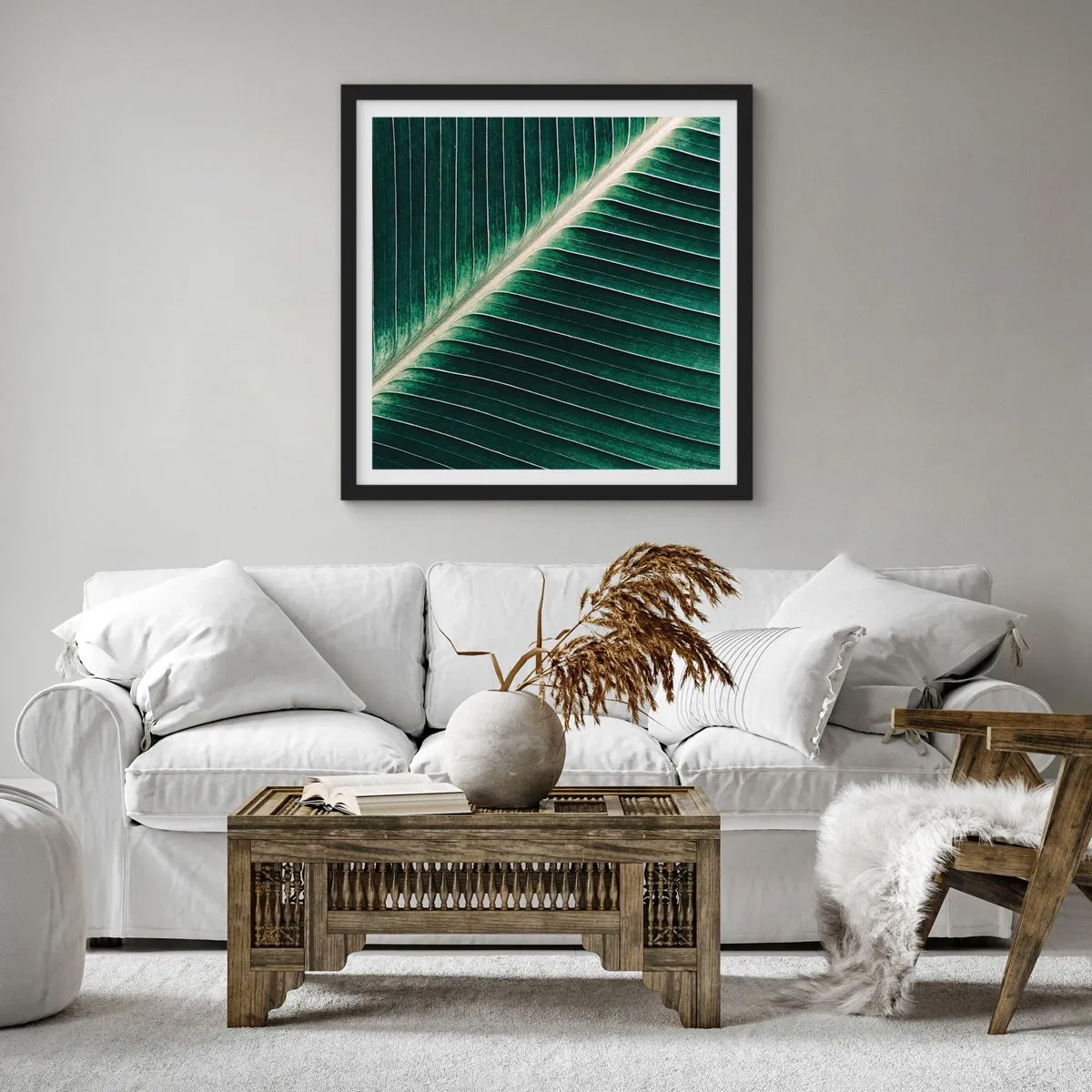 Poster in einem schwarzem Rahmen - Rhythmus der Natur - 30x30 cm