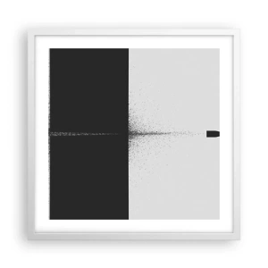 Poster in einem weißen Rahmen - Direkt zum Ziel - 50x50 cm