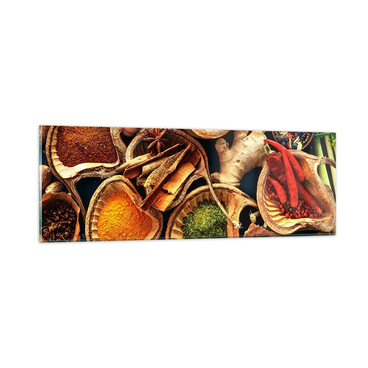 Glasbild - Bild auf glas - Nimm was du willst - 90x30 cm