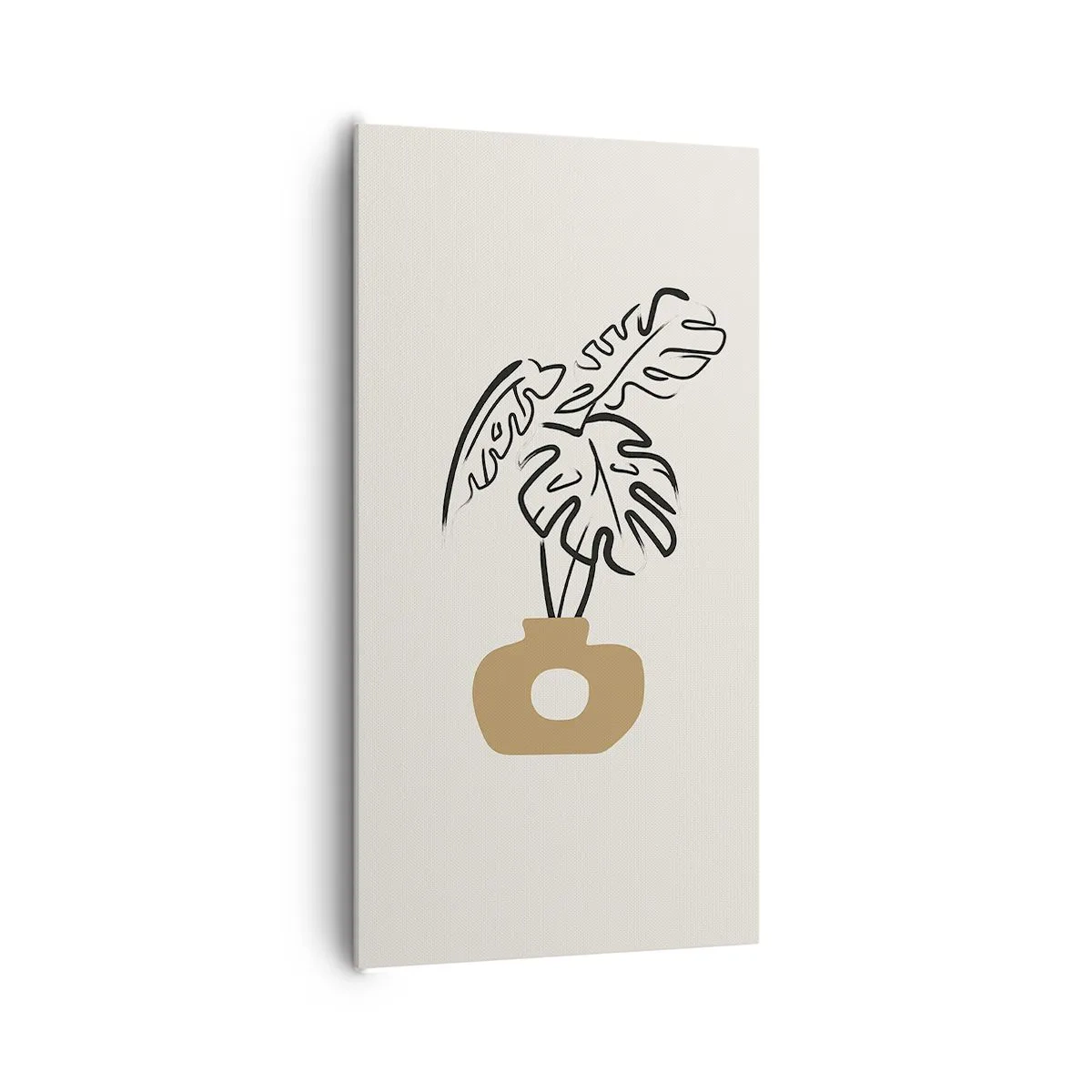 Bild auf Leinwand - Leinwandbild - Monstera – Heimdekoration - 65x120 cm