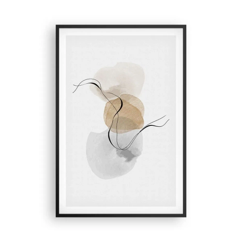 Poster in einem schwarzem Rahmen - Luftperlen - 61x91 cm