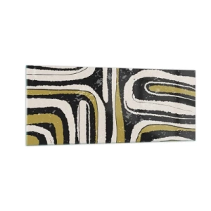 Glasbild - Bild auf glas - Komposition: Straßen und Gassen - 100x40 cm