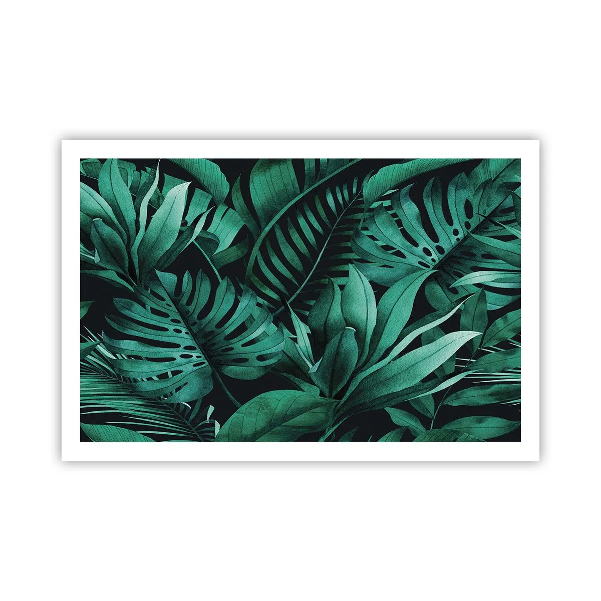 Poster - Die Tiefe des tropischen Grüns - 91x61 cm