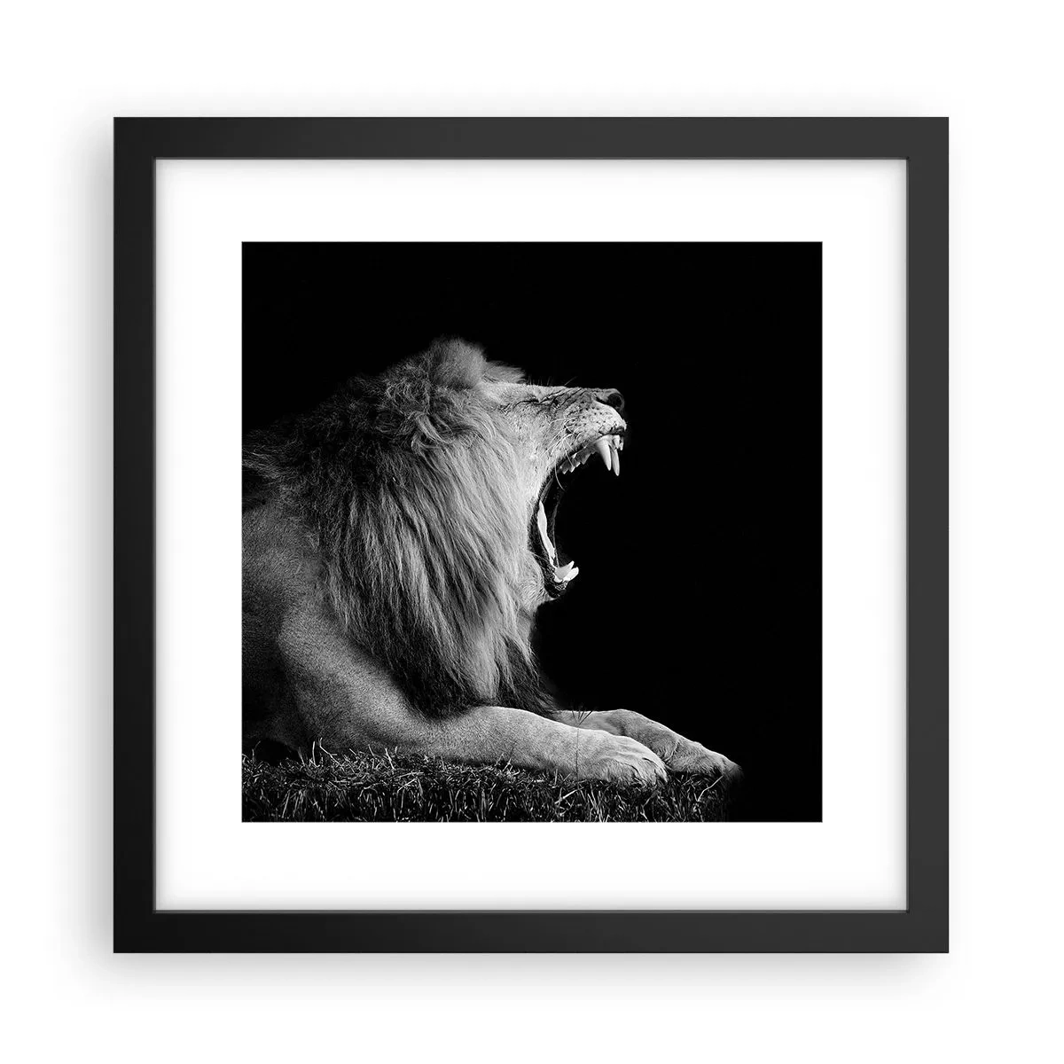 Poster in einem schwarzem Rahmen - Ohne Zweifel - 30x30 cm