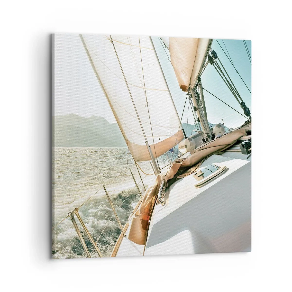 Bild auf Leinwand - Leinwandbild - Unter vollen Segeln - 60x60 cm