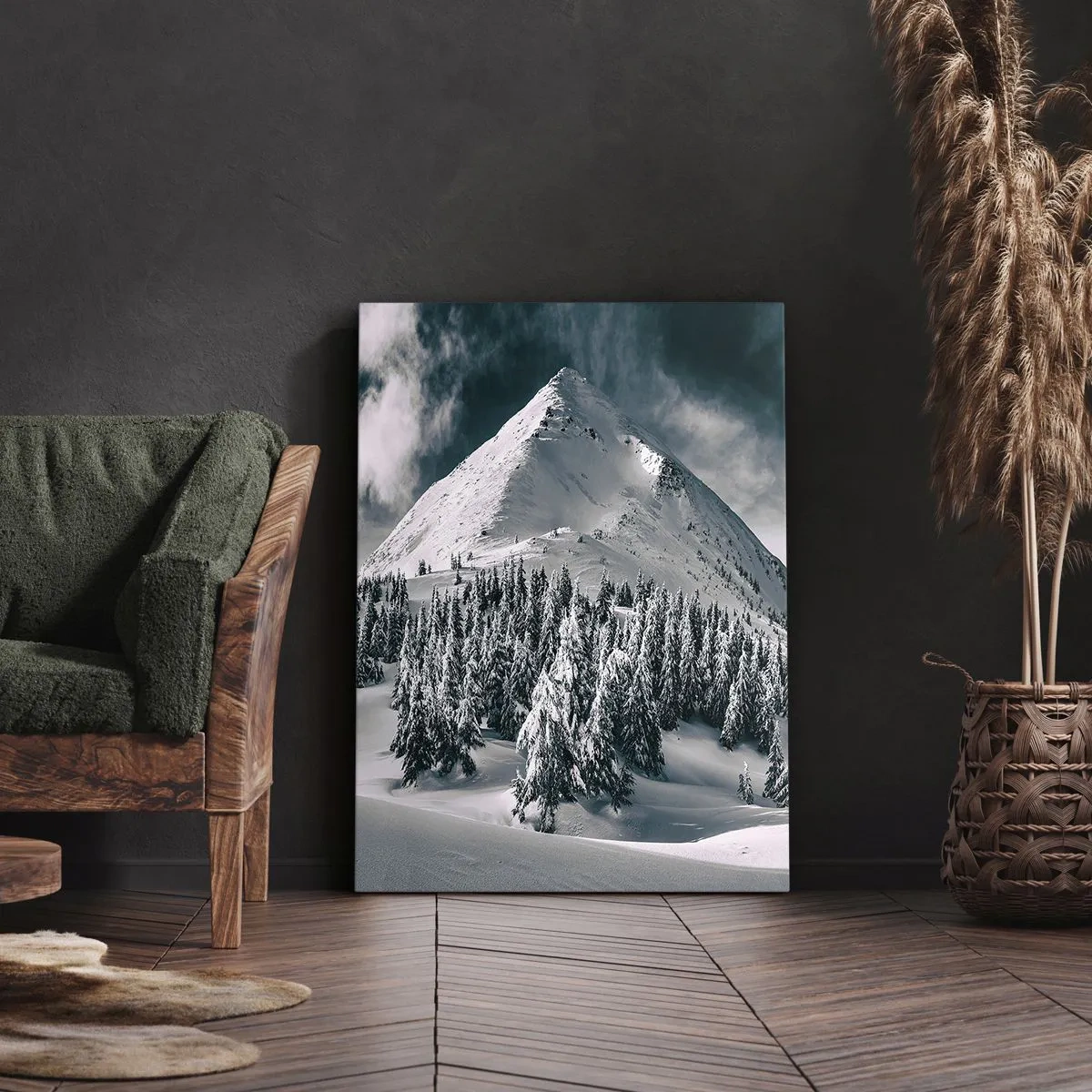 Bild auf Leinwand - Leinwandbild - Das Land aus Schnee und Eis - 45x80 cm