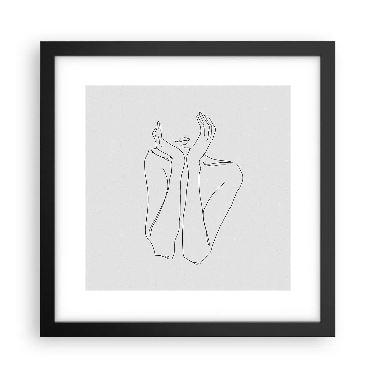 Poster in einem schwarzem Rahmen - Wovon Mädchen träumen - 30x30 cm