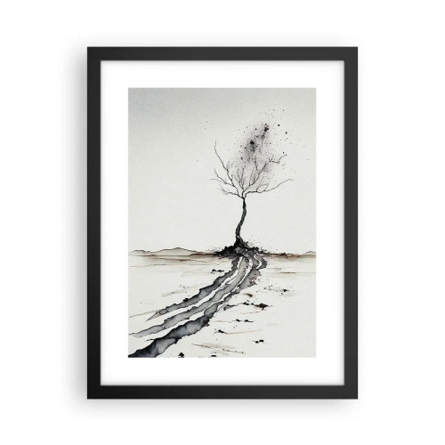 Poster in einem schwarzem Rahmen - Wintermelancholie - 30x40 cm