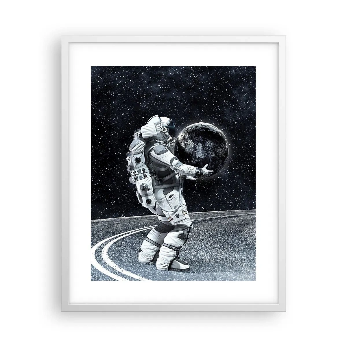 Poster in einem weißen Rahmen - Auf der Milchstraße - 40x50 cm