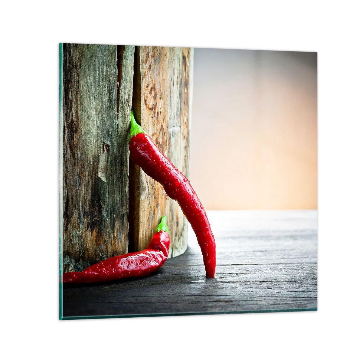Glasbild - Bild auf glas - Red hot chili peppers - 30x30 cm