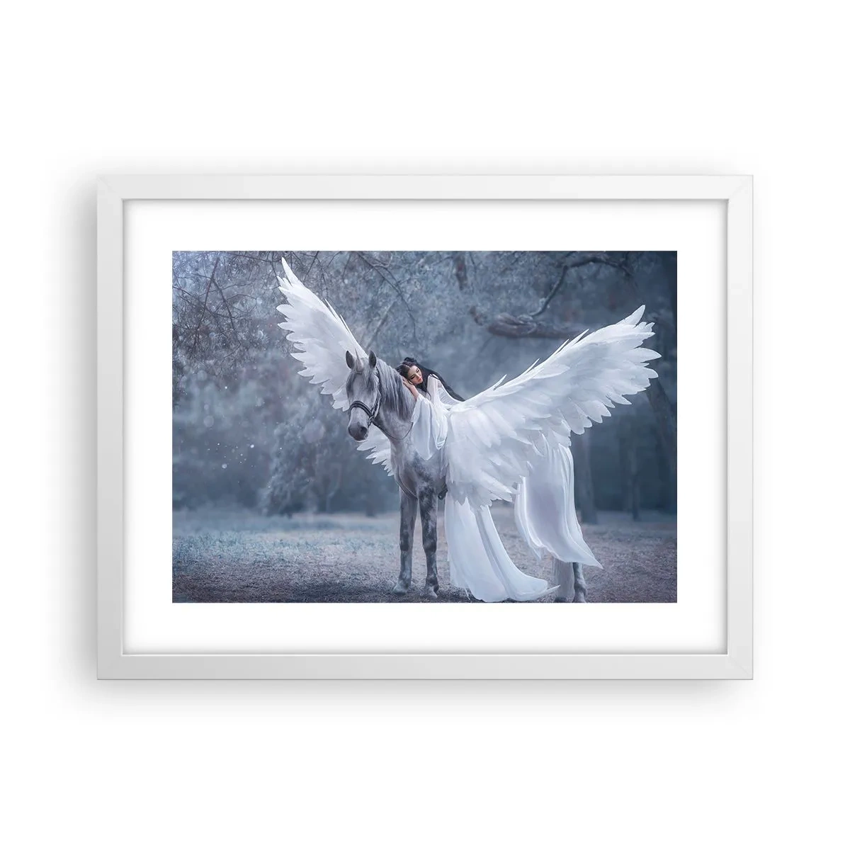 Poster in einem weißen Rahmen - Ein inspirierter Moment - 40x30 cm
