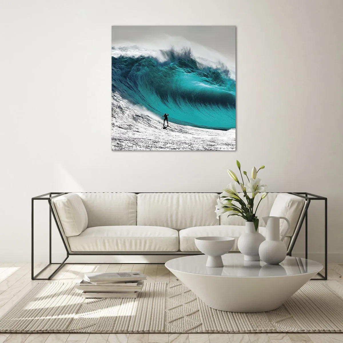 Glasbild - Bild auf glas - Herausforderung angenommen - 50x50 cm