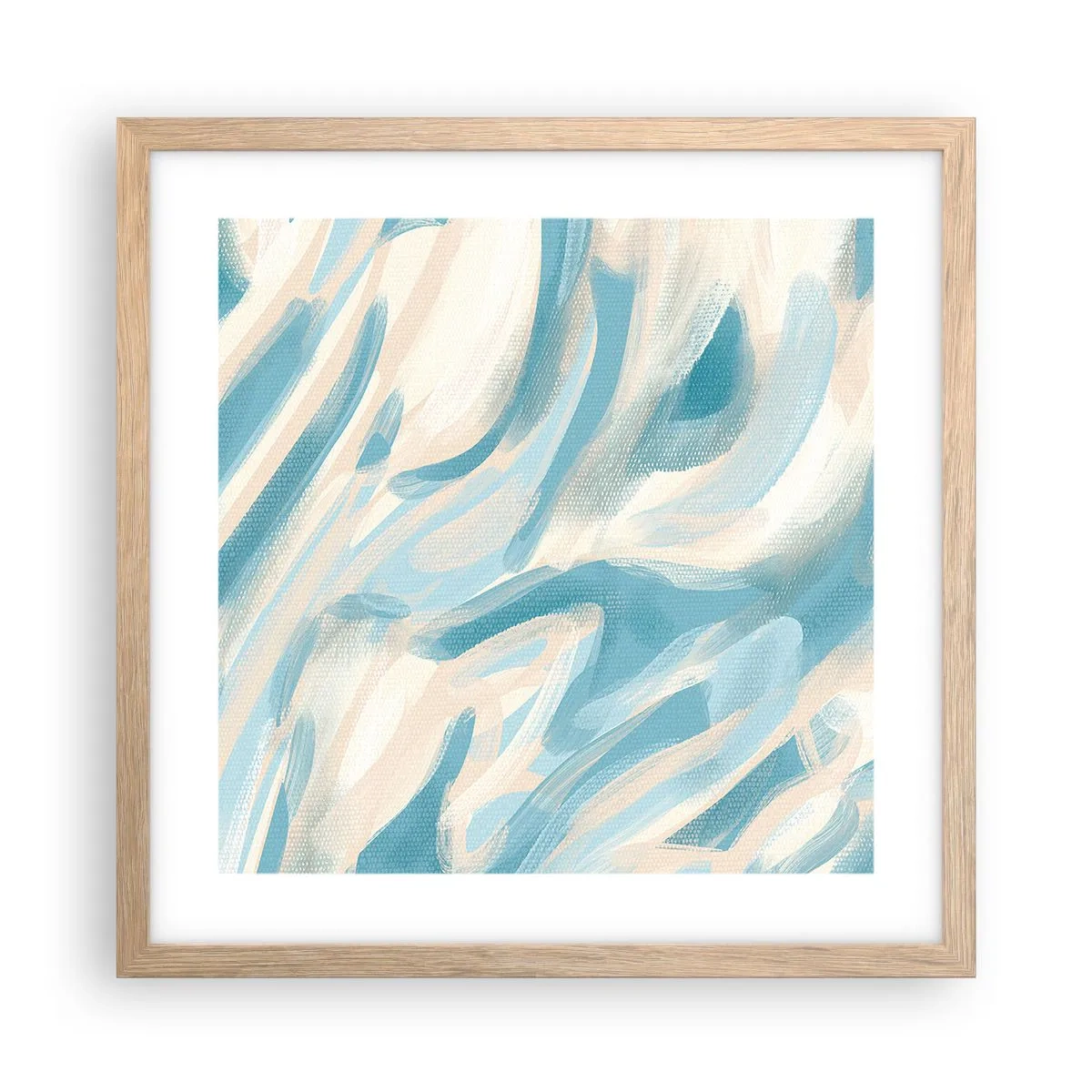 Poster in einem Rahmen aus heller Eiche - Frühlingsbrisen - 40x40 cm