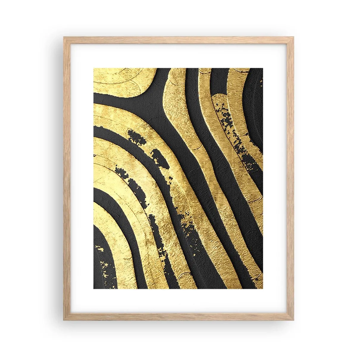 Poster in einem Rahmen aus heller Eiche - Alles fließt - 40x50 cm