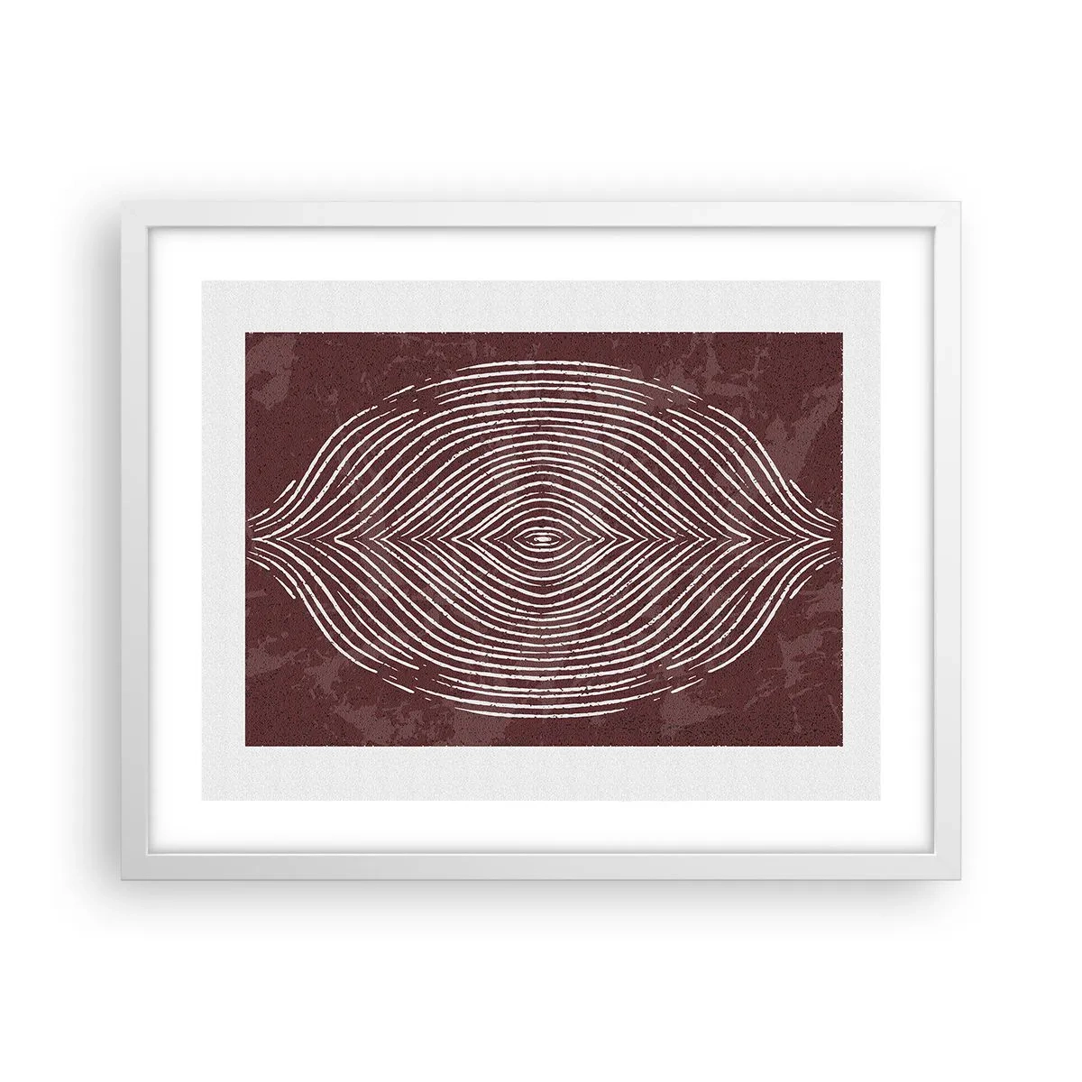 Poster in einem weißen Rahmen - Der Raum spricht - 50x40 cm