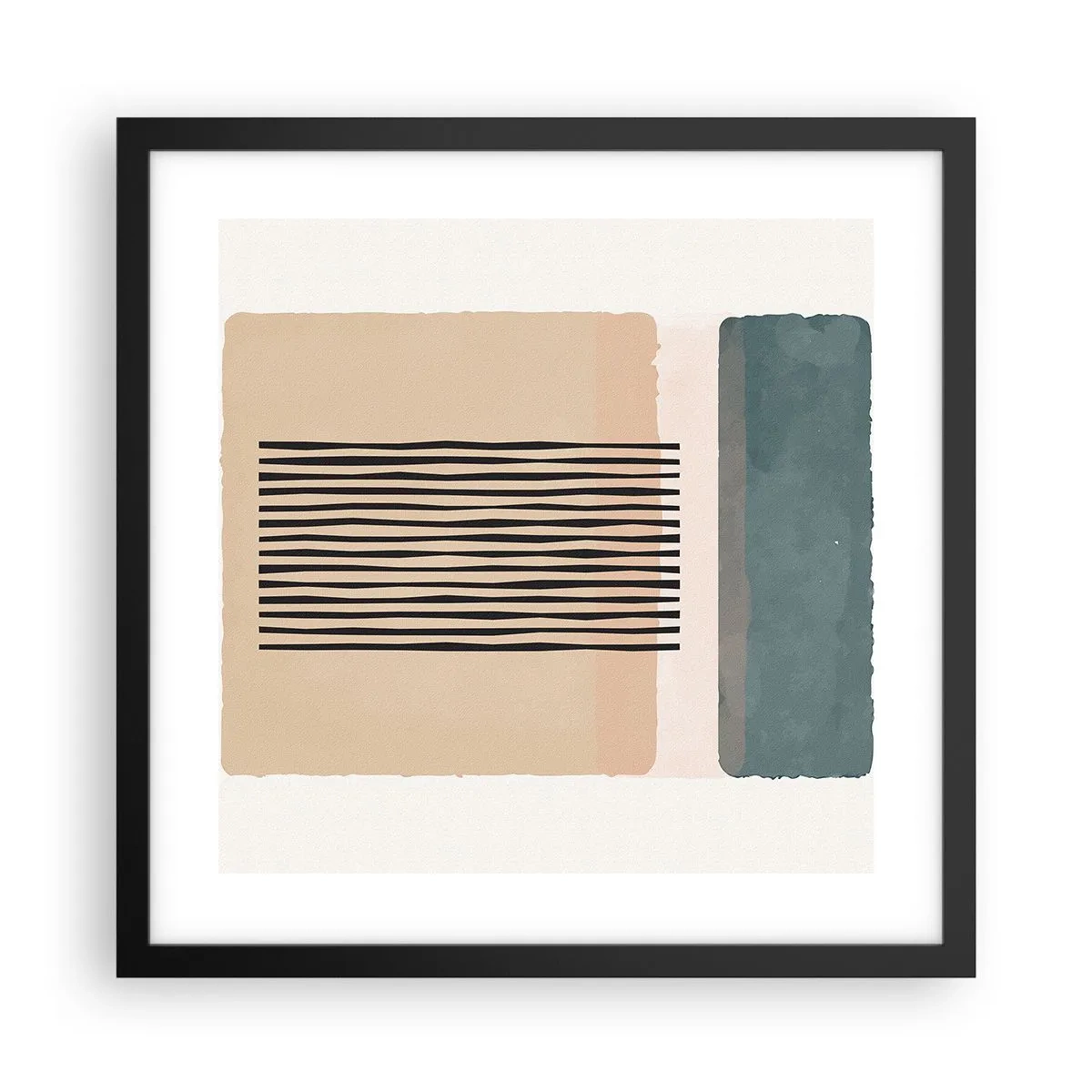 Poster in einem schwarzem Rahmen - Alles ist in Ordnung - 40x40 cm