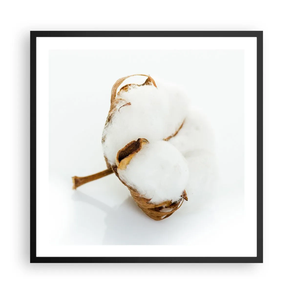Poster in einem schwarzem Rahmen - Von Natur aus weich - 60x60 cm