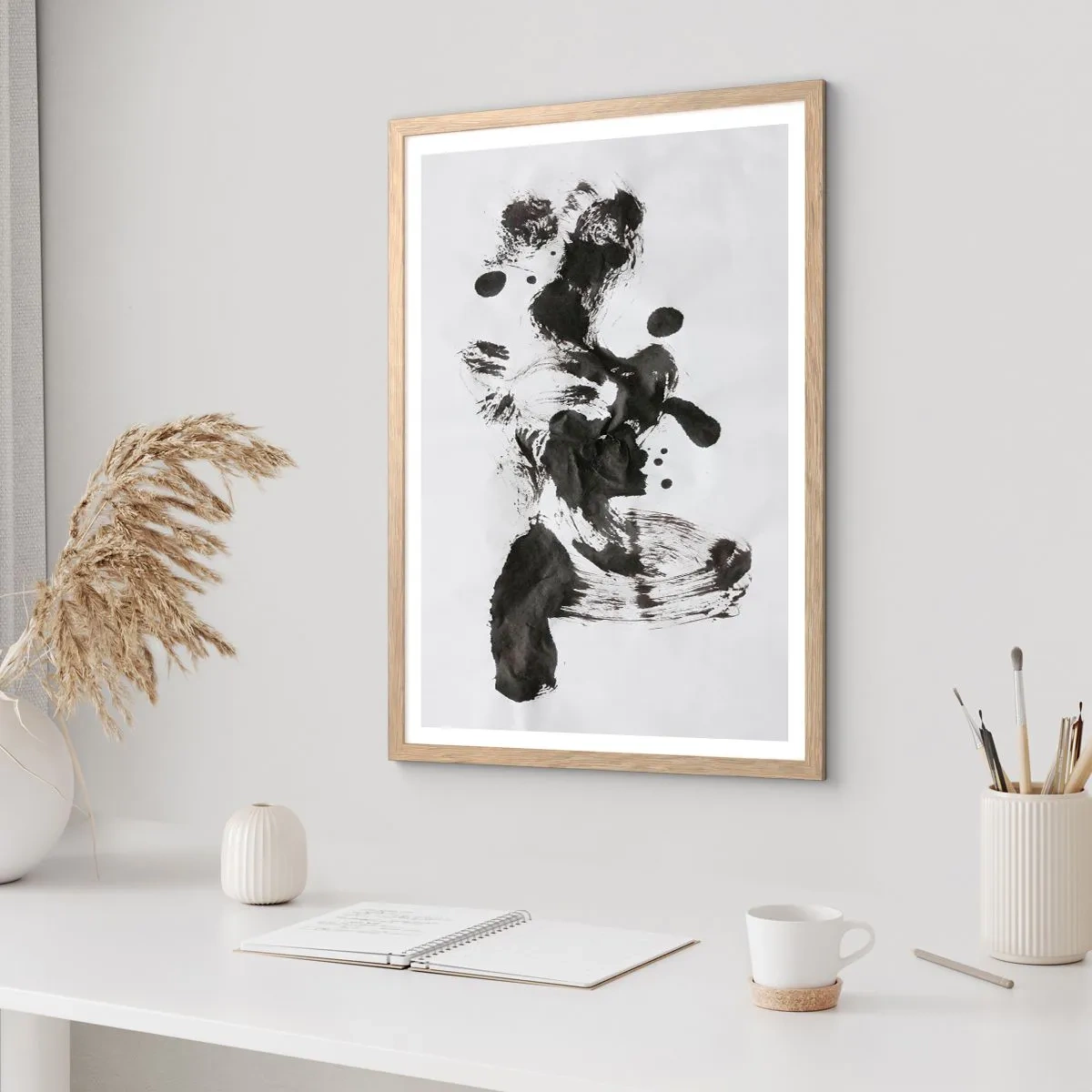 Poster in einem Rahmen aus heller Eiche - Obwohl das Wahnsinn ist, steckt darin eine Methode? - 61x91 cm