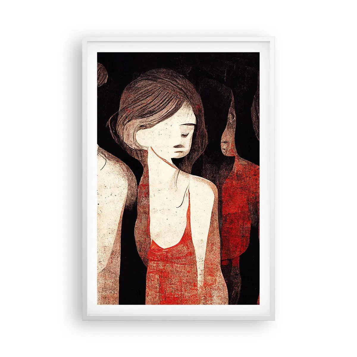 Poster in einem weißen Rahmen - Madonnen der Dunkelheit - 61x91 cm