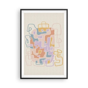 Poster in einem schwarzem Rahmen - Labyrinth – ein freudiges Abenteuer - 61x91 cm