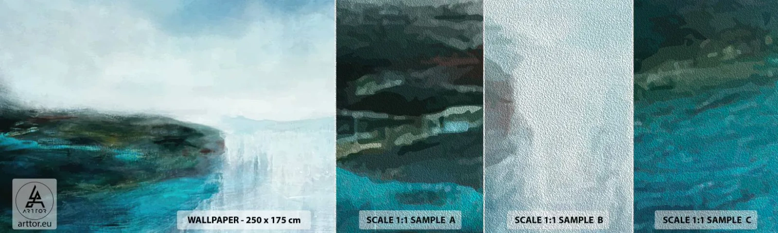 Fototapeten Muster Premium Sand - Nautische Abstraktion - Abstraktion, Zeitgenössisch, Meer - 100x30 cm