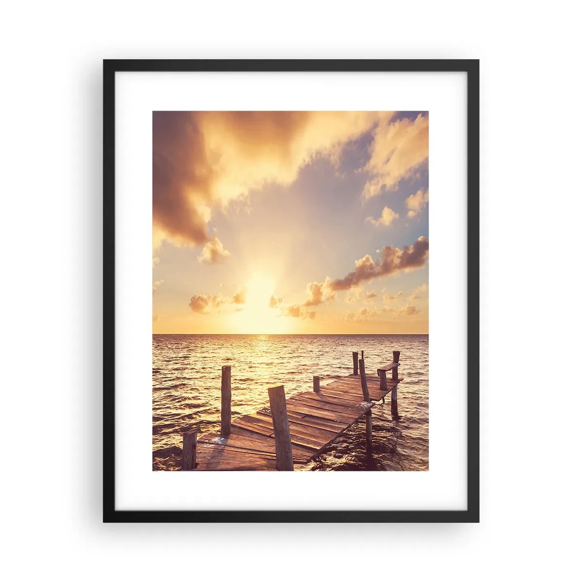 Poster in einem schwarzem Rahmen - Das goldene Land der Sanftmut - 40x50 cm