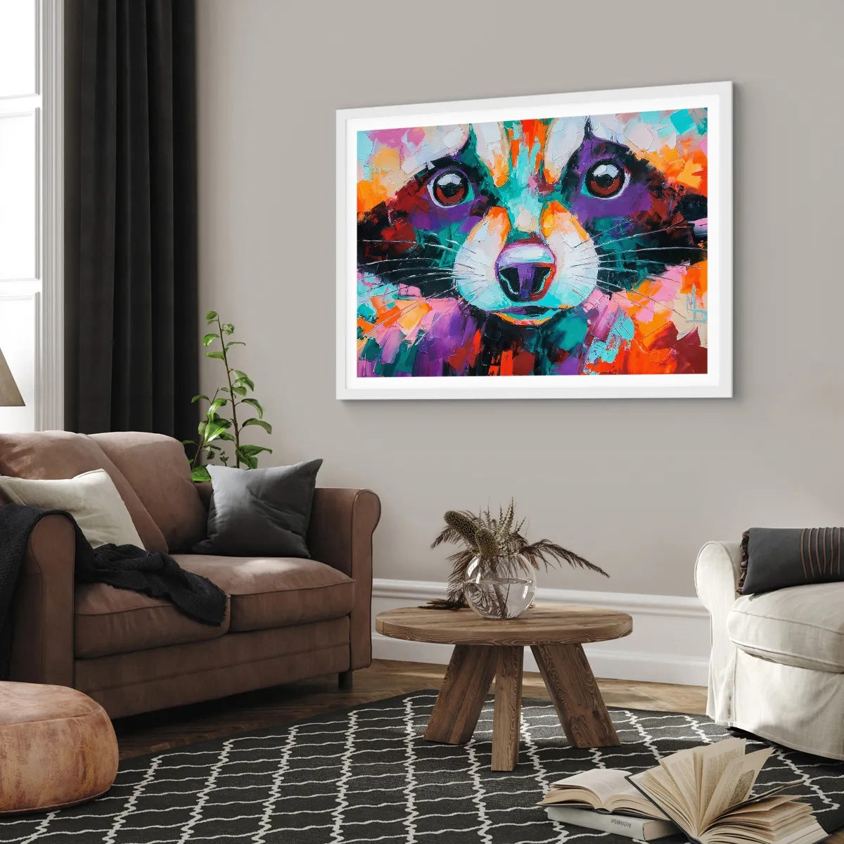 Poster in einem weißen Rahmen - Nur gute Emotionen - 50x40 cm