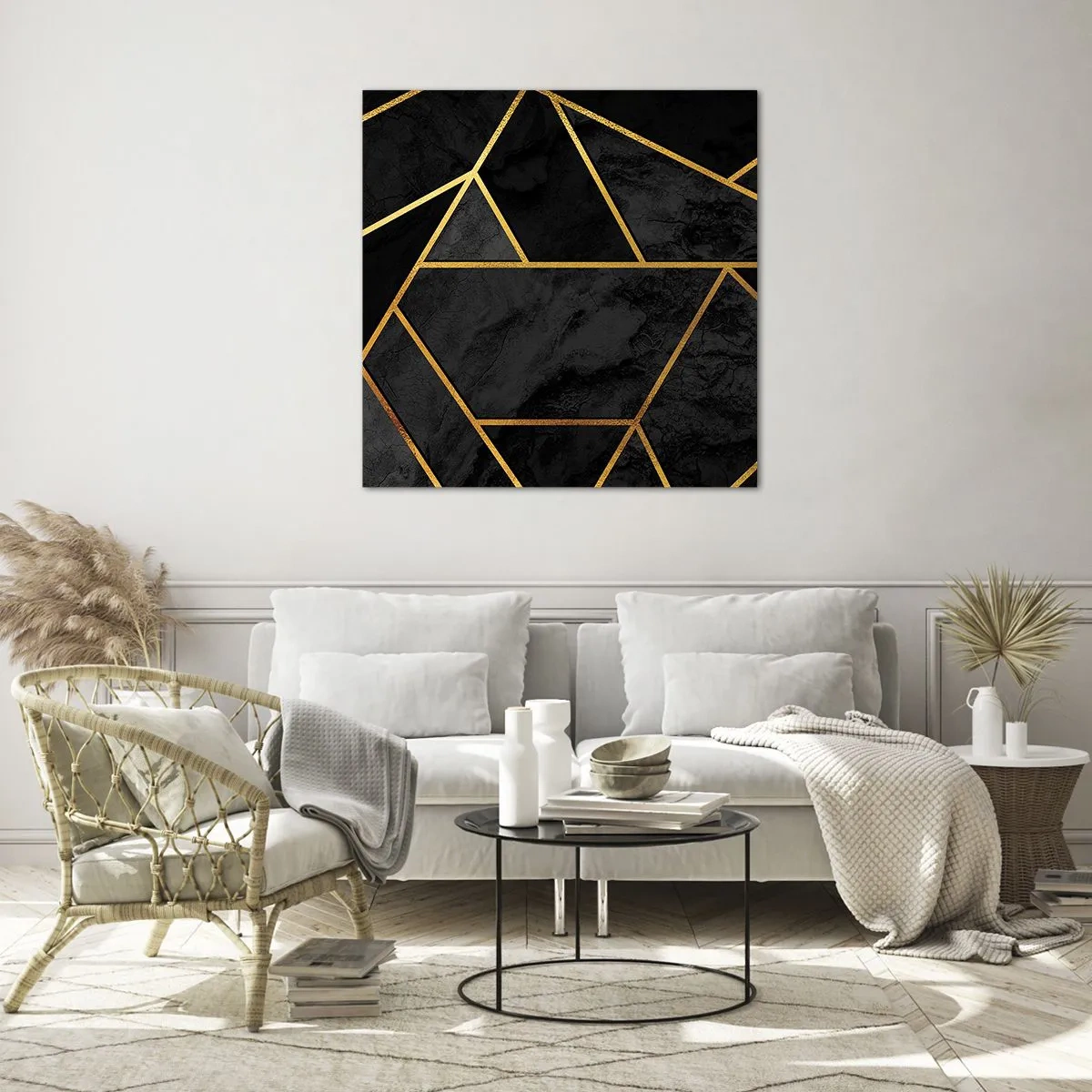 Glasbild - Bild auf glas - Dunkelheit und Glanz - 70x70 cm