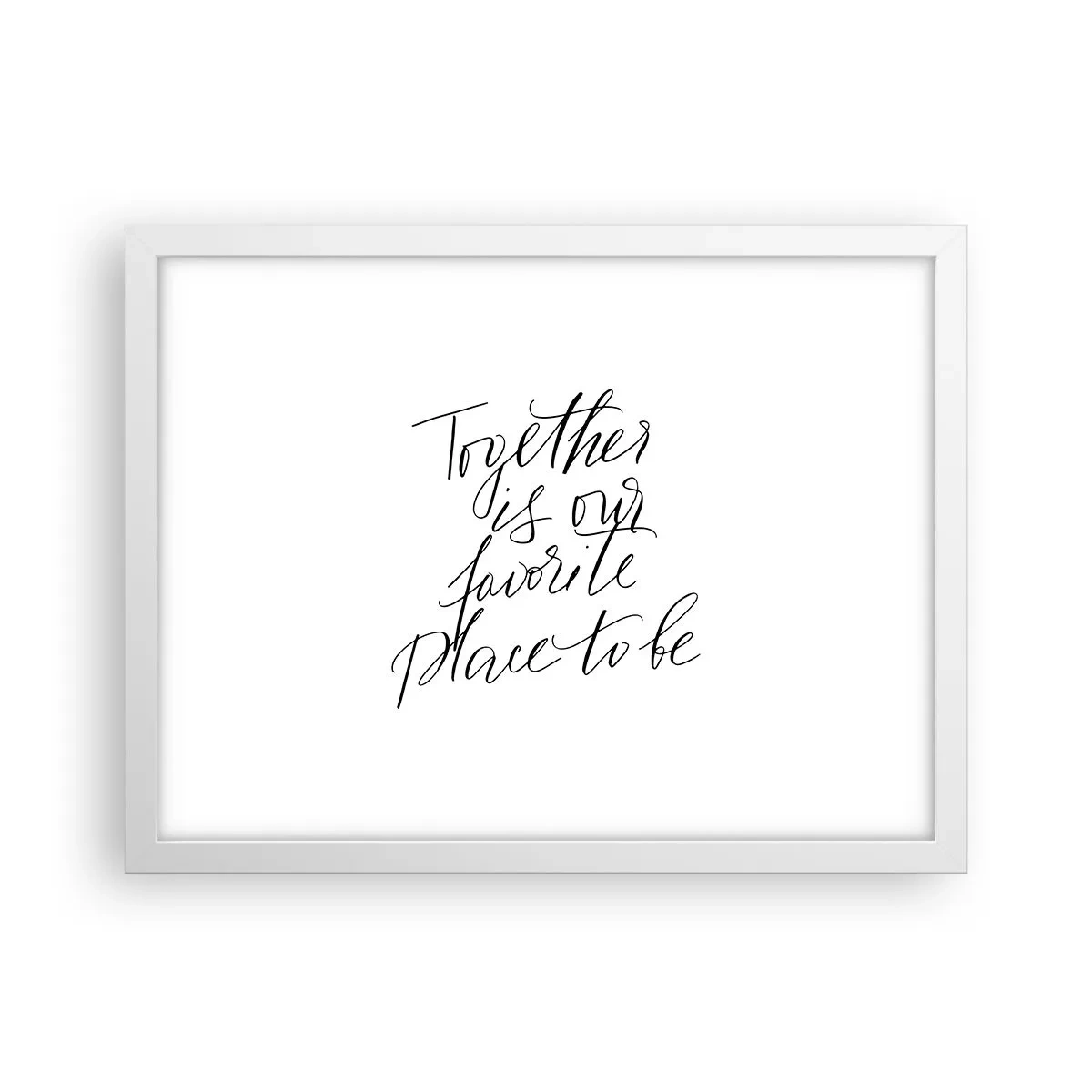 Poster in einem weißen Rahmen - Fühlst du das auch? - 40x30 cm