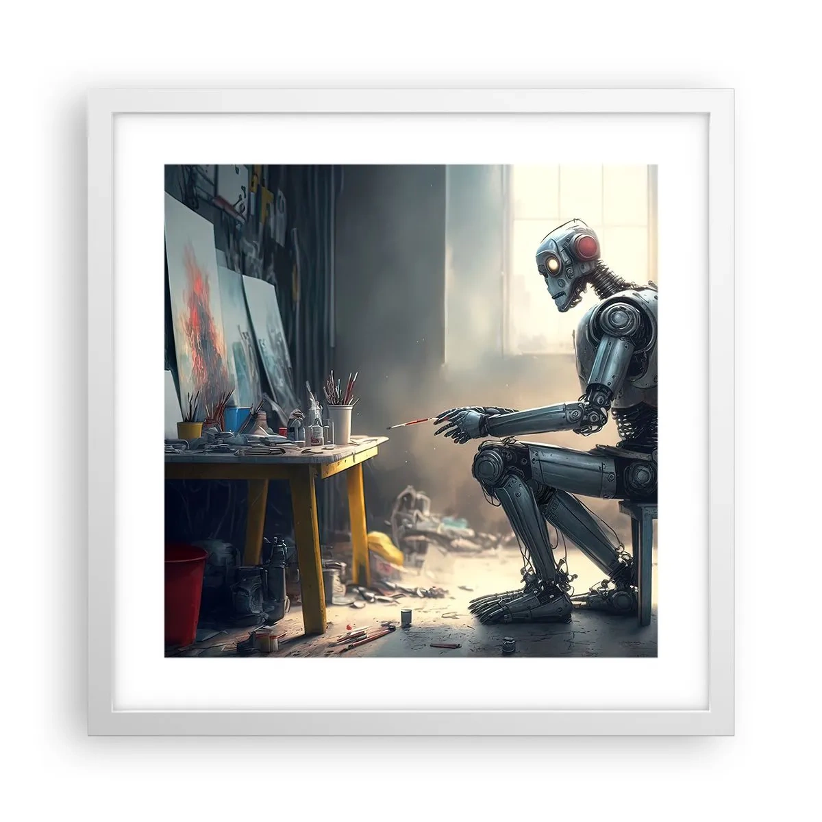 Poster in einem weißen Rahmen - Schöpfungsakt - 40x40 cm