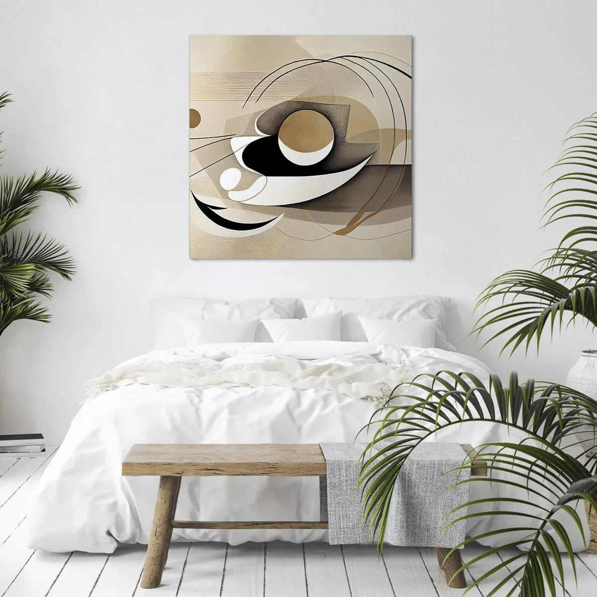 Bild auf Leinwand - Leinwandbild - Komposition: die Essenz des Wortes - 50x50 cm