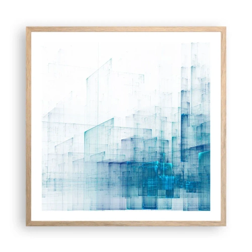 Poster in einem Rahmen aus heller Eiche - Wie der Raum wgeschaffen urde - 60x60 cm