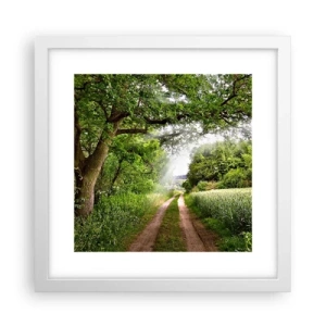 Poster in einem weißen Rahmen - Et in Arcadia ego - 30x30 cm