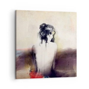 Bild auf Leinwand - Leinwandbild - Glatte Linien, ovale Formen - 50x50 cm