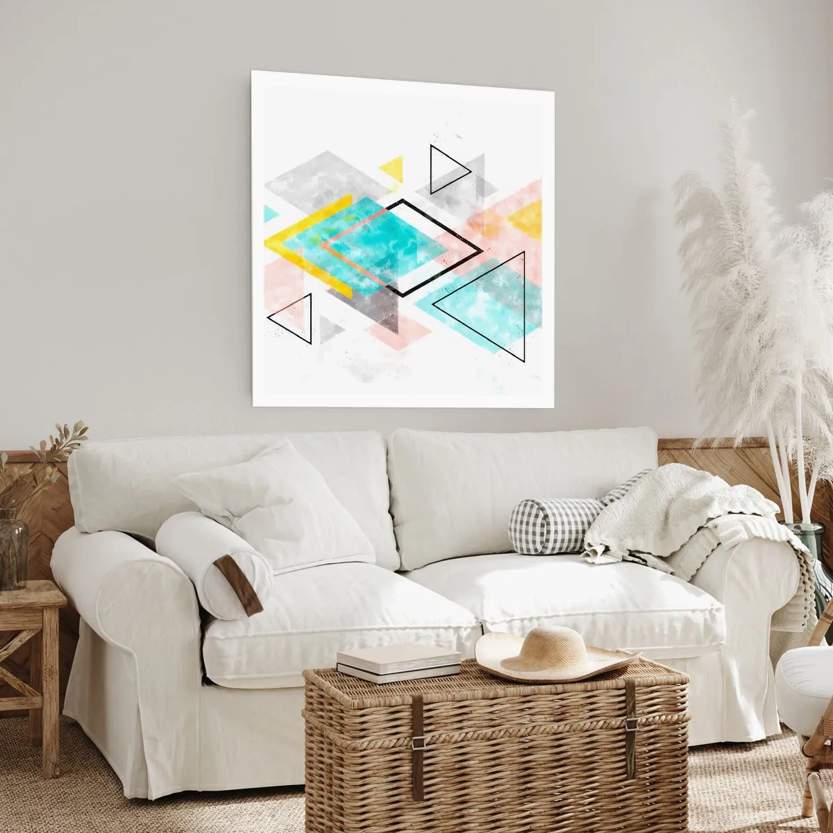 Poster - Geometrisches Spiel - 50x50 cm