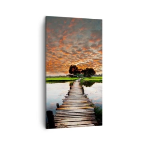 Bild auf Leinwand - Leinwandbild - Arme ausstrecken - atmen - 45x80 cm