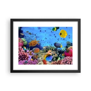 Poster in einem schwarzem Rahmen - Und was wissen wir über das Leben ... - 40x30 cm