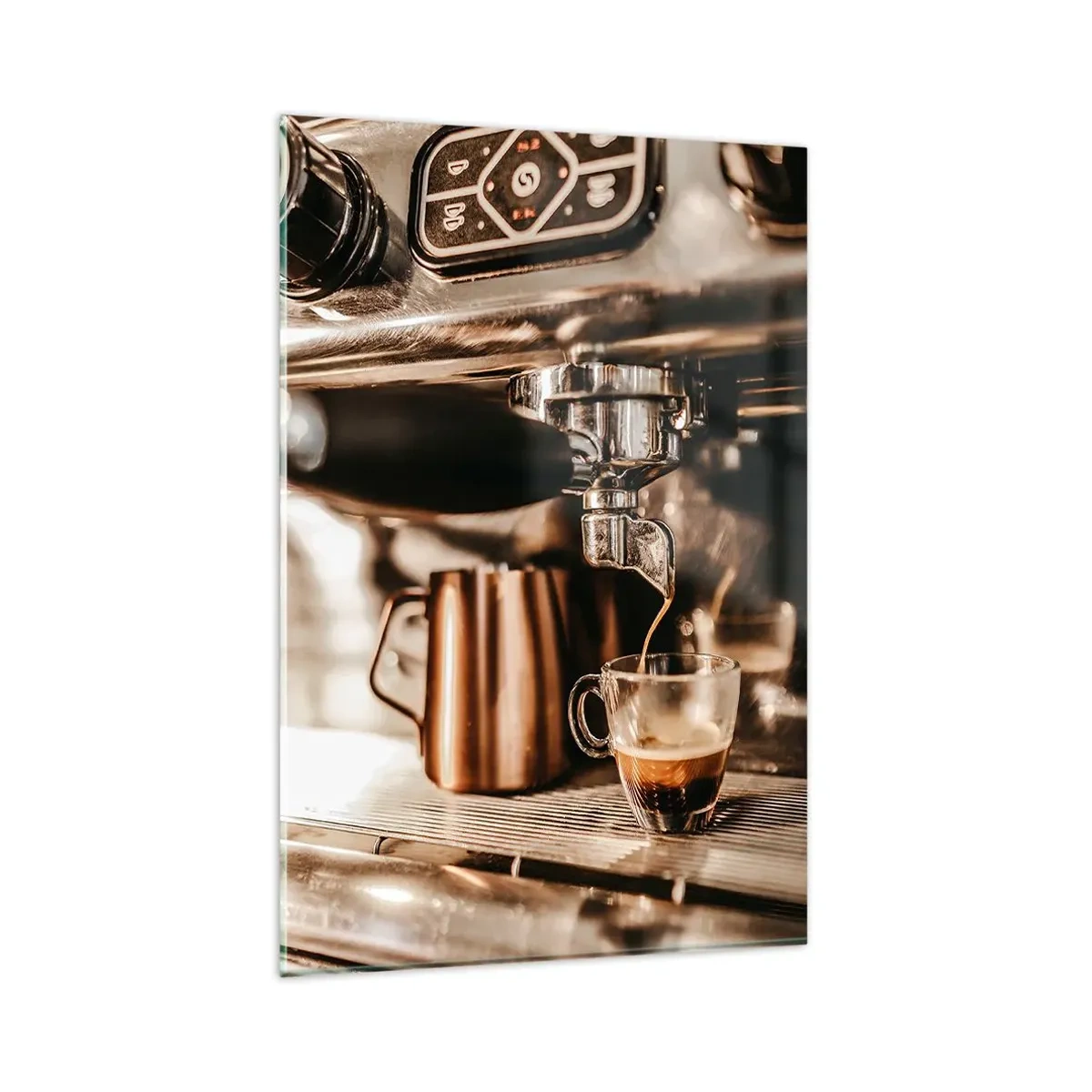 Glasbild - Bild auf glas - Kaffeeglanz - 80x120 cm