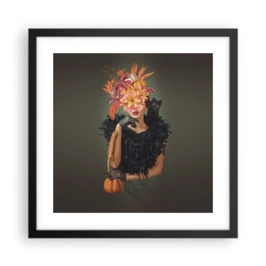 Poster in einem schwarzem Rahmen - Der Zauber einer Hexe - 40x40 cm