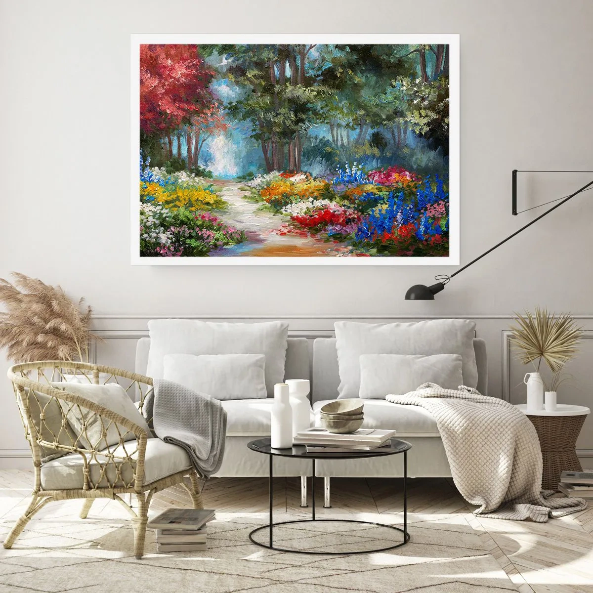 Poster - Waldgarten, Blumenwald - 40x30 cm