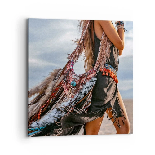 Bild auf Leinwand - Leinwandbild - Das Mädchen des Schamanen - 70x70 cm