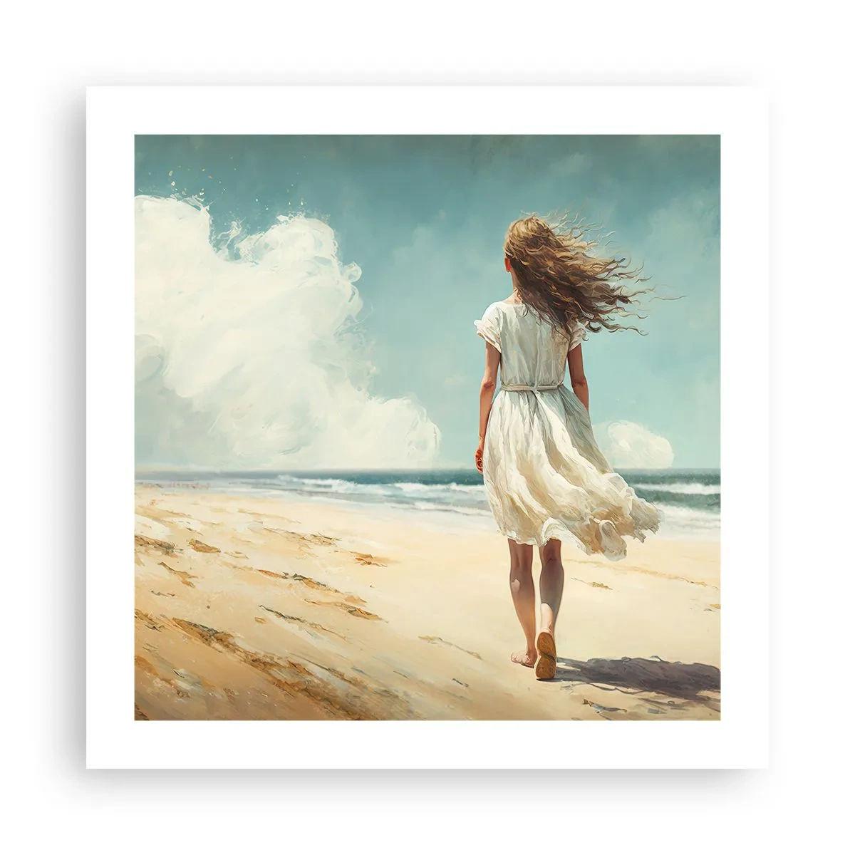 Poster - Der Sonne und dem Wind begegnen - 50x50 cm