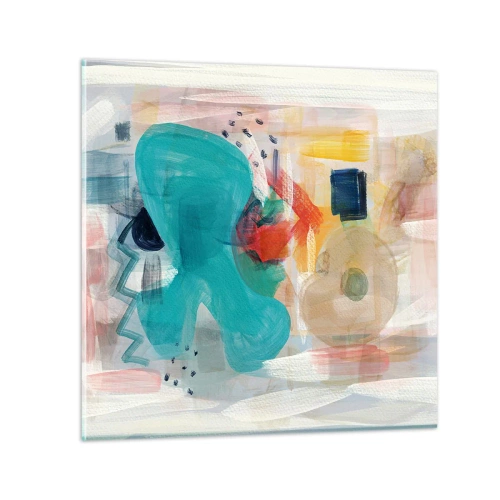 Glasbild - Bild auf glas - Buntes Spiel - 30x30 cm