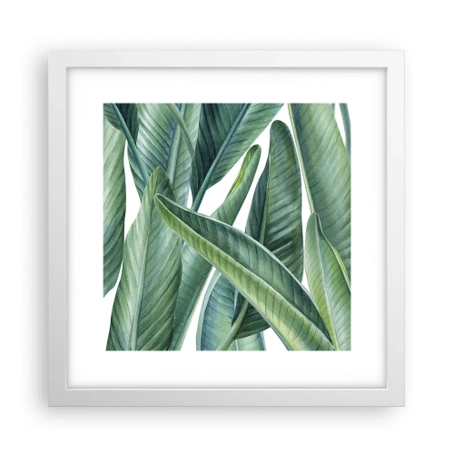 Poster in einem weißen Rahmen - An und für sich Grün - 30x30 cm